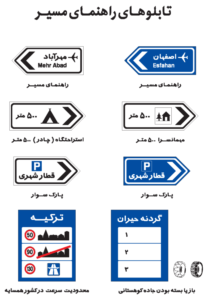 تابلوهای راهنمای مسیر
